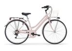 MBM Touring Ladies Classic City Bike With Basket Peach