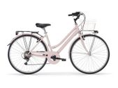 MBM Touring Ladies Classic City Bike With Basket Peach