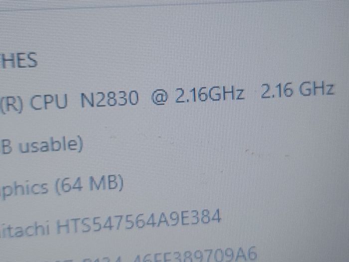 Toshiba Satellite C50-B-14D, Intel Celeron CPU N2830 2.16GHz, 4GB Ram, 600GB HDD, Windows 10, Microsoft Edge, Chrome
