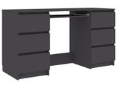 Writing Desk Grey 140x50x77 cm Chipboard