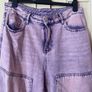 Estelle Shein Light Purple Wide Leg Jeans Size UK 14 Image 9