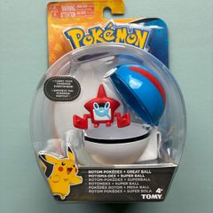 Pokemon Rotom Pokedex and Great Ball Clip and Carry - Tomy Action Figure Toy