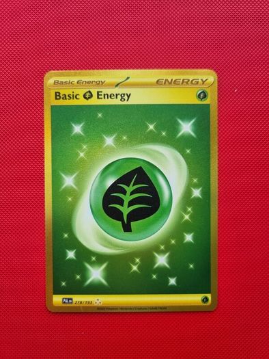 Basic Grass Energy Rare Gold Pokemon Card (278/193) from Paldea Evolved