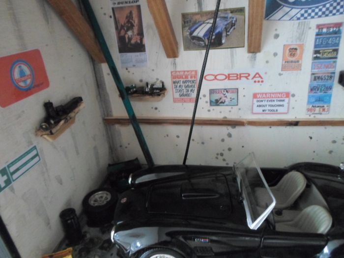 Model Car Garage Ford Ac Cobra Black Unique Gift