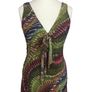 Per Una Ladies Green Multi Vibrant Print Sleeveless Midi Dress Uk 12 L includes post Image 3