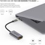 QGeeM USB-C Type (Thunderbolt 3 Compatible) DisplayPort (DP) Female (UHD 4K/60Hz) Gold-Plated/Nylon Braided/Aluminum Alloy Adapter Cable (Brand New/Warranty) Image 5