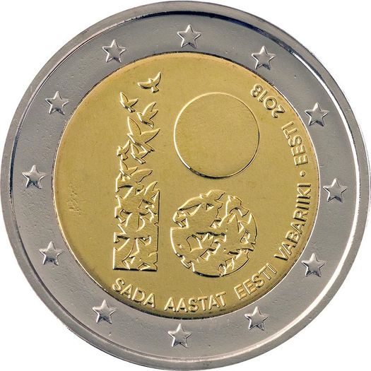 Estonia 2 Euro Commemorative Coin 2018- The Republic of Estonia. Uncirculated.