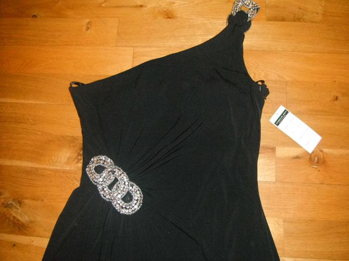 BNWT Black dress, Jackie Jon New York One shoulder dress
