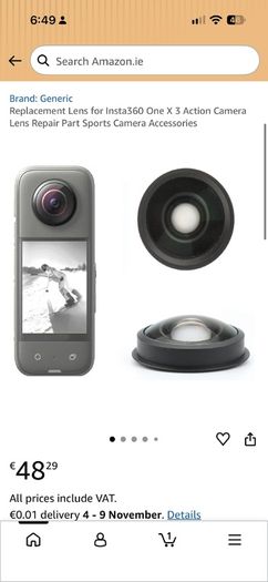 Insta 360 x3 damaged