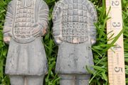 Lot Of Two Terra Cotta Army Warriors Figurines, Made In China, Chinese Warriors Statues Miniature, 2 Terra Cotta Soldiers from Qin Dynasty