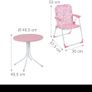 Kids table set. Outdoor furniture set. Kids camping set. 4-Piece set: Kids ensemble with 2 folding chairs, table and parasol. Picnic table. Image 3
