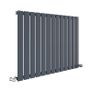 Anthracite Horizontal Flat Designer Radiator 60cm/89cm Single Panel Image 2