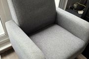 gray armchair