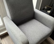 gray armchair