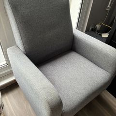 gray armchair
