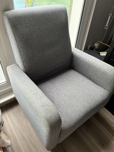 gray armchair