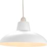 Retro Designed Matt White Curved Metal Ceiling Pendant Light Shade | 60w Maximum | 29cm Diameter (FREE POSTAGE) Image 2