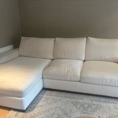 Large cream corner sofa - price drop