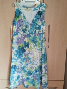 Vackroy flower print silk mix dress UK 10