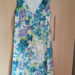 Vackroy flower print silk mix dress UK 10