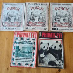 Punch 1932-33 Magazines And 2 X Private Eye 1974.