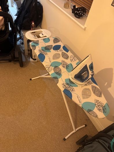 iron and ironing board