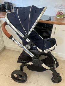 iCandy Peach Royal blue & Brown leather