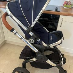 iCandy Peach Royal blue & Brown leather