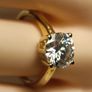 2.5 carat Moissanite Solitaire Ring set in 18kt Yellow Gold Vermeil High Quality Precious Metal Image 4