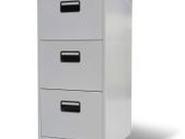 File Cabinet with 3 Drawers Grey 102.5 cm Steel