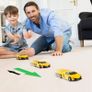 2 Pcs Deformation Cars for 3-7 Years Old Boys,Best Birthday Gifts for Boys Girls Pull Back Robot Car Toy for Boys Girls Kids Play Push Toy Cars Transformers Cars Toys for Kids Blue & Yellow Image 5
