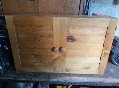 Wooden bathroom cabinet