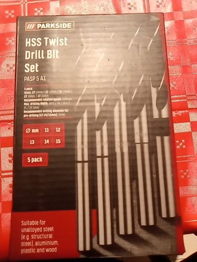 Hss twist drill bit set 2 different