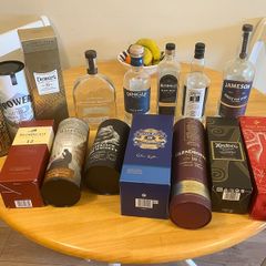 whiskey bottles