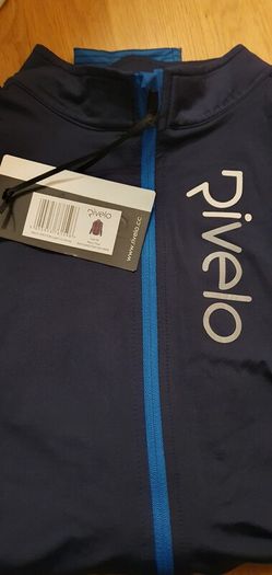 Rivelo Mens Weston Light Long Sleeve Jersey (Navy/Teal) M