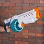 Turbo Fire Foam Dart Blaster, Grey/Blue-Plain Brown Box Image 4