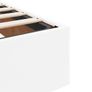 Ottoman Bed Frame without Mattress White Double Faux Leather Image 10