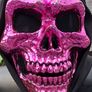 FrightZone - Metallic Pink Hooded Skull Mask All in One Image 6