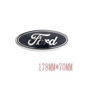 ABS Emblem Blue Silver Front Head Bonnet Grill Rear Trunk Tail Bumper Boot Mark Car Styling Logo Badge For Ford