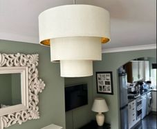 3 matching ceiling light shades