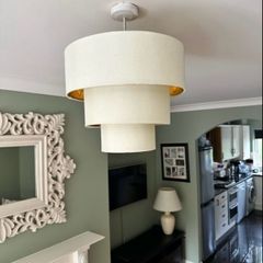 3 matching ceiling light shades