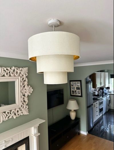 3 matching ceiling light shades
