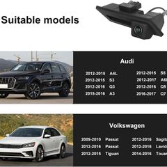 Reversing Camera HD Waterproof Reverse Camera Rear View Camera Parking Camera for Audi A3 S3 S5 A4L A6L Q3 Q5 Q7 Volkswagen VW Tiguan Passat Sagitar Lavida Touareg Car Backup Camera