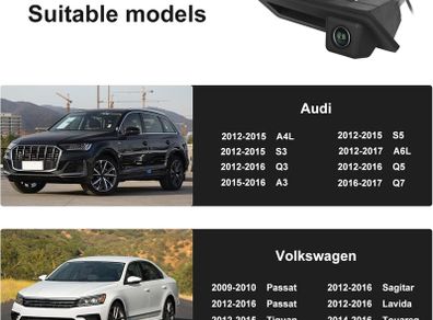 Reversing Camera HD Waterproof Reverse Camera Rear View Camera Parking Camera for Audi A3 S3 S5 A4L A6L Q3 Q5 Q7 Volkswagen VW Tiguan Passat Sagitar Lavida Touareg Car Backup Camera