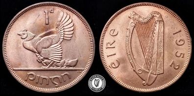 [#2372] - Ireland 1952 | 1 Penny | Irish 1d | Irish Penny | KM.11 | UNC