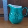 Lovely Vintage Retro Extremely Rare 70's Jade Green Milk Jug Made by Celtic Kilrush in the Fabulous and Rare Irish Earl Pattern featuring a Cherry and Foliage Motif Image 8