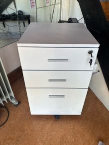 White filing cabinet