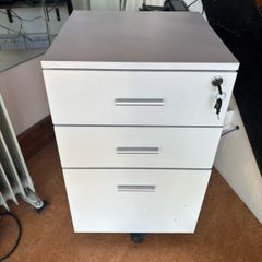 White filing cabinet