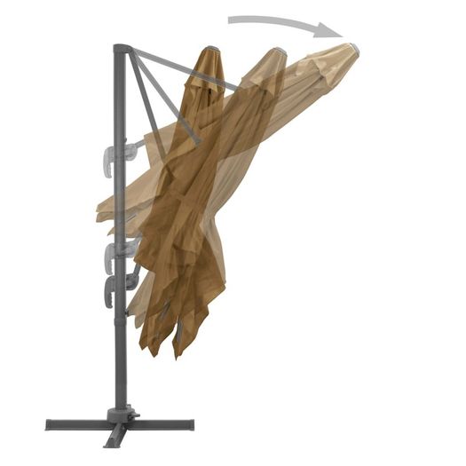 Cantilever Umbrella with Aluminium Pole 300x300 cm Taupe