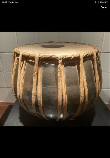 Vintage 1970s Professional Indian Bayan Tabla Provenance: Survival Studios Acton London